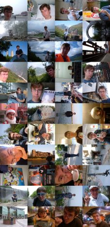 I tiled a bunch of pictures together of myself from over this past year.