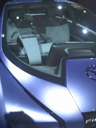 The Toyota Fine N concept car has a motor-in-the-wheel design that leaves a lot of room in the car, especially noticeable is the space between the stearing column and the windshield.
